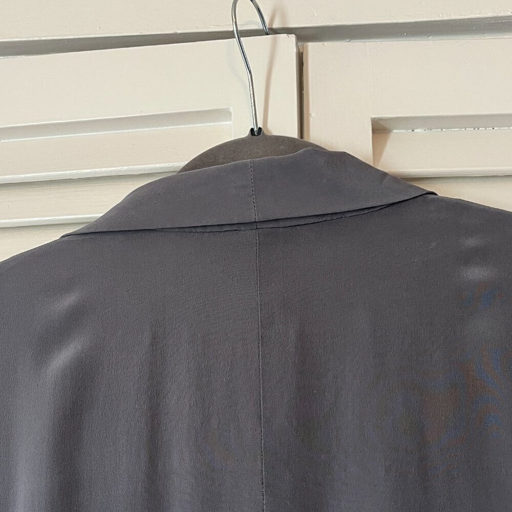 Yumi Kim Claudia Silk Kimono Draped Jacket 8 large grey F1960 - Picture 8 of 10
